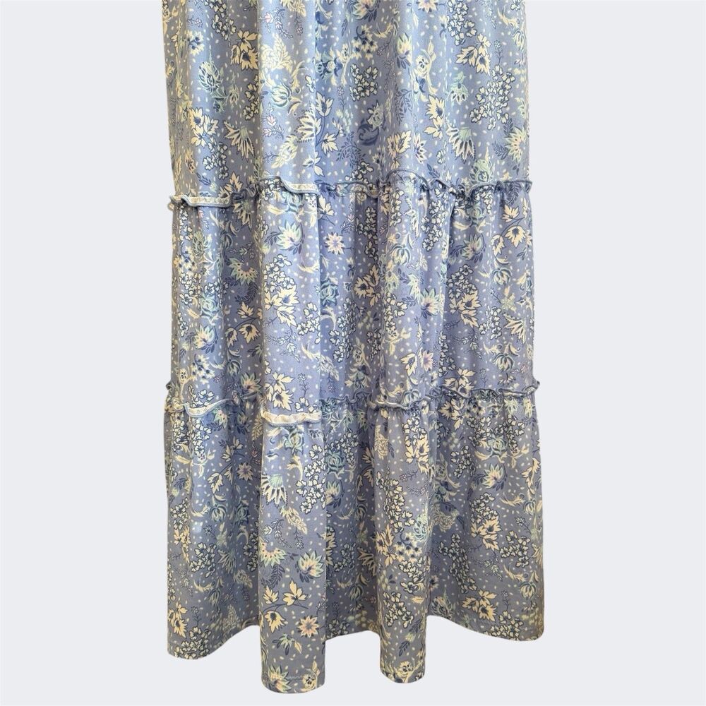 Lucky Brand Floral Tiered Dress XXL Boho Cottagecore Smocked Garden Party Dainty - Picture 3 of 10